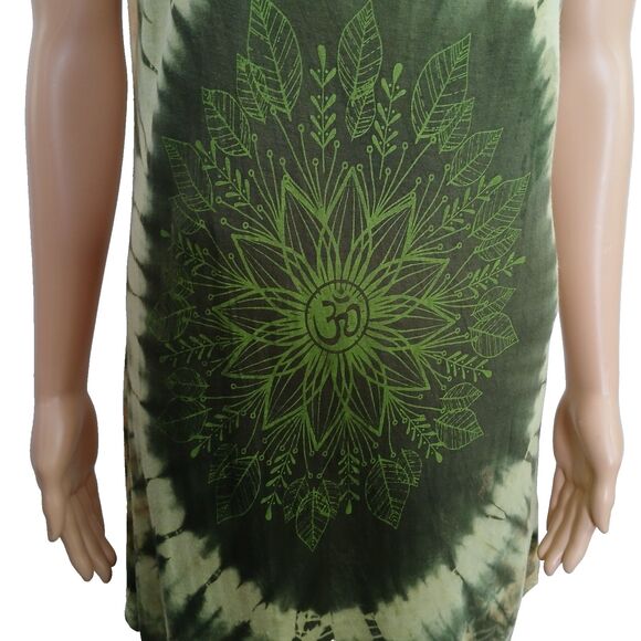 Gypsy Rose Women's Tie Die Hippie Boho Dress Top Cut Tied Shoulder Straps Summer - Picture 6 of 10